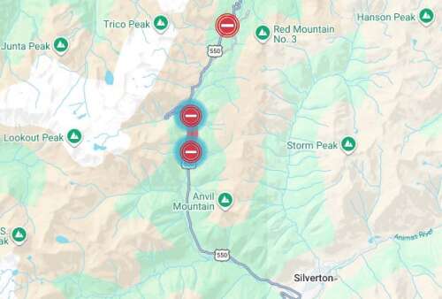 Rockslide closes Red Mountain Pass on Friday night