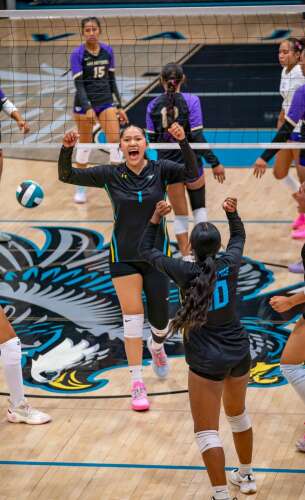 Eagles volleyball opens season with win over Kirtland Central