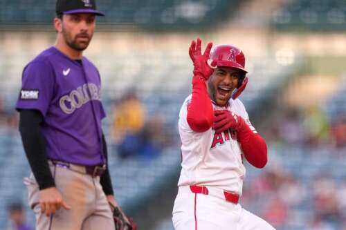 Meckler, Madrigal each have 4 hits in the Angels' 11-4 win over the Rockies