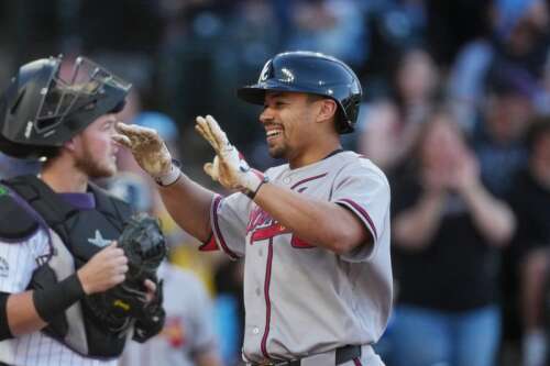 Drake Baldwin powers Braves past Rockies 9-1 as Chris Sale dominates again