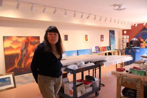 Cortez artist Karen Kristin donates her largest canvas painting to city
