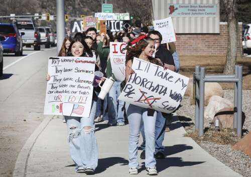 Durango High School students trade class for anti-ICE protest