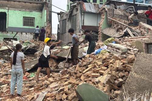 Rescue efforts from the deadly earthquake with the death toll in death 3,600