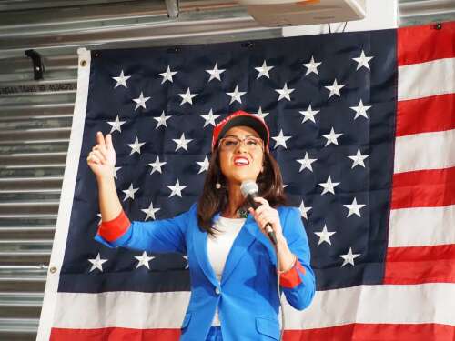 Rep. Lauren Boebert in her controversial Halloween costume