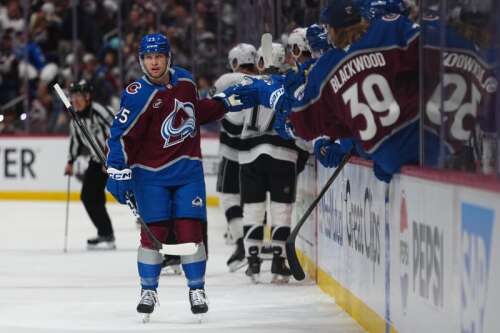 Forward Logan O'Connor caps long comeback with a Game 1 goal to help Avalanche hold off Kings 2-1