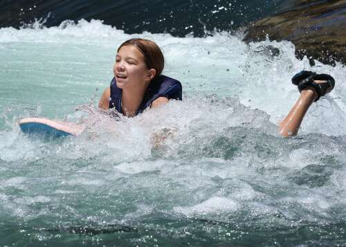 Photo: Cooling off in the Animas River