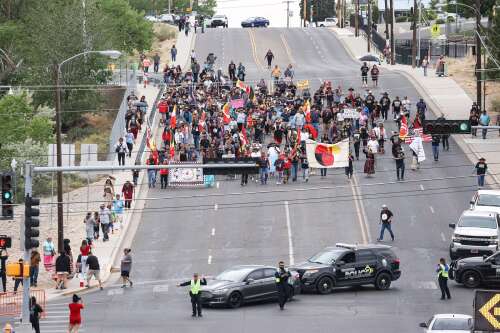 Hundreds march in Farmington in solidarity with Lakota graduate - Vimarsana News