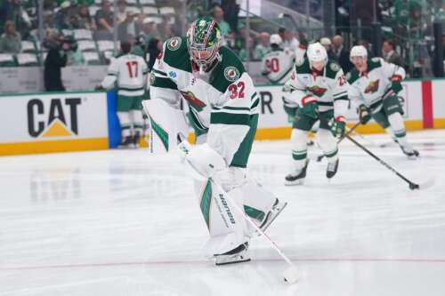 Wild make switch in net for Game 2, go with Gustavsson after Wallstedt allows 8 goals against Avs