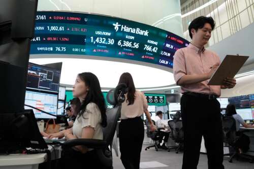 Oil prices gain and Asian shares are mixed after a rally on Wall Street