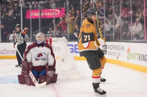 Golden Knights seek a sweep of Presidents' Trophy-winning Avalanche in Game 4