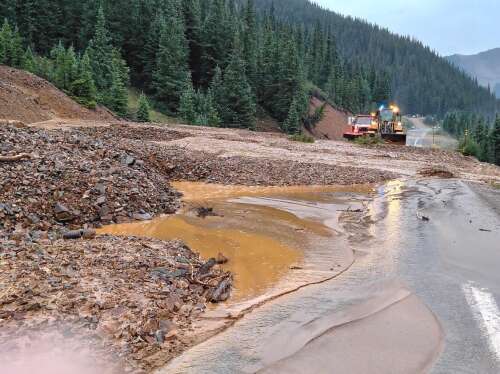 Rockslide closes Red Mountain Pass for about 5 hours Friday