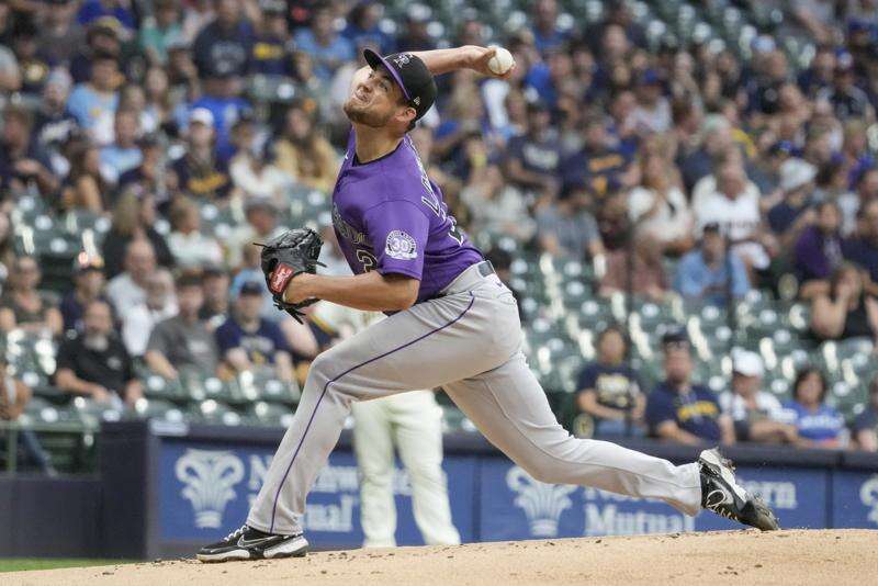Freddy Peralta strikes out 13, allows only 1 hit as Brewers trounce Rockies  12-1 - ABC News