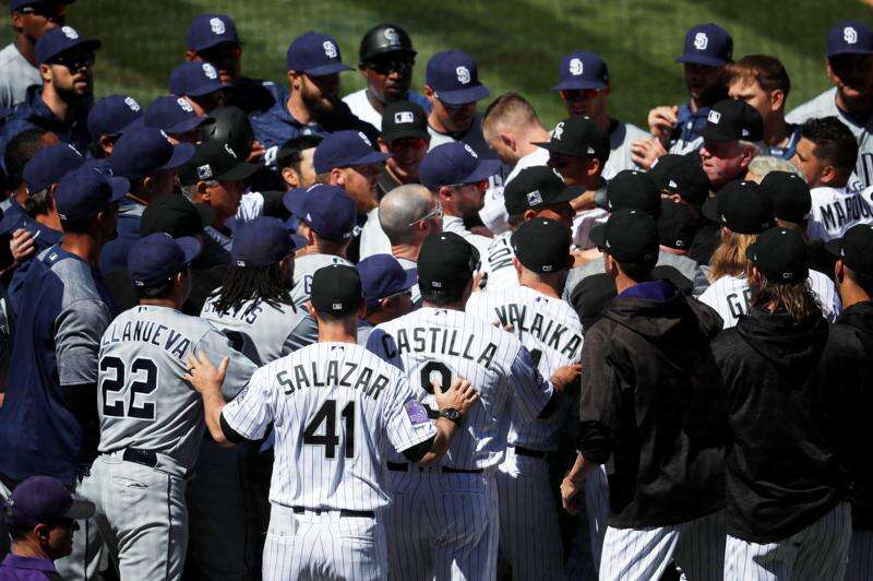 Arenado gets 2 hits in 1st game against Rockies