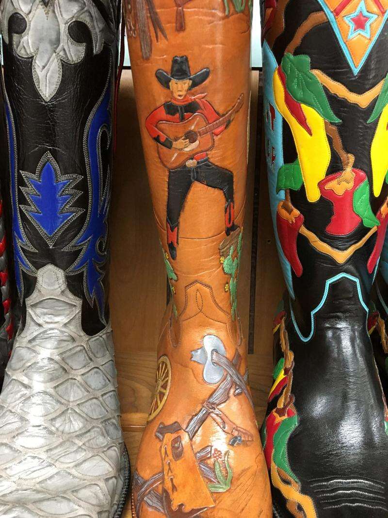 Custom made cowboy boots top