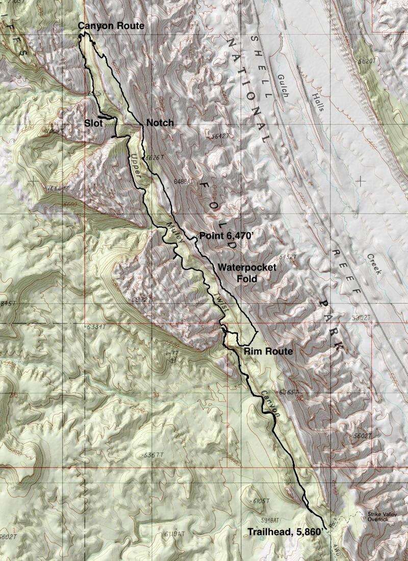 Capitol reef sale hiking map