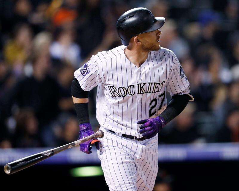 Rockies beat D-backs with five home runs, including a 504-foot