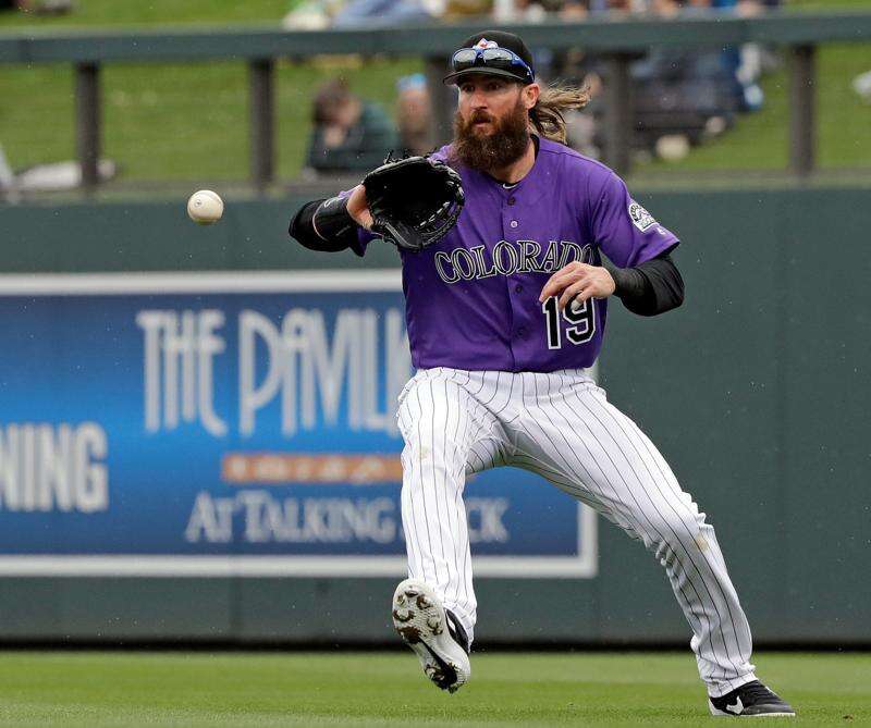 Colorado Rockies Nolan Arenado Charlie Blackmon Cool Base Baseball