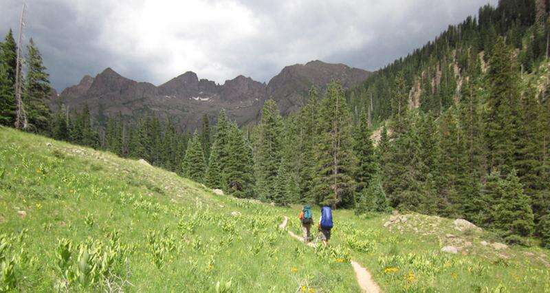 Weminuche wilderness outlet emerald lake trail
