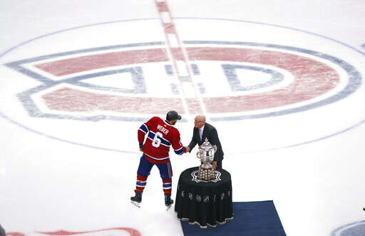 Montreal Canadiens' Shea Weber scores vs. Vegas Golden Knights in