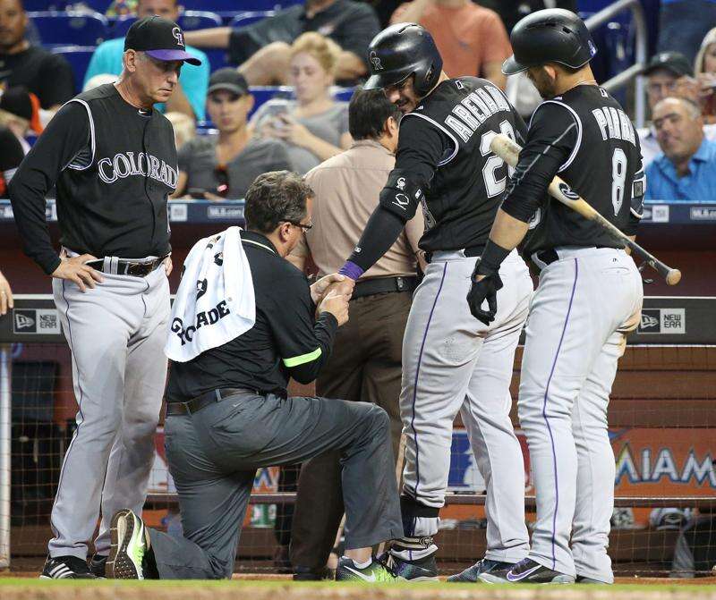 Arenado leaves Wednesday with lower back tightness