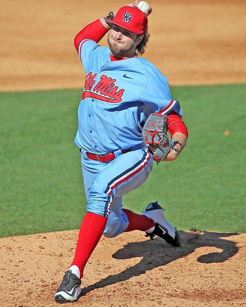 Ole Miss Rebels Jersey Custom Name Number College Baseball Blue