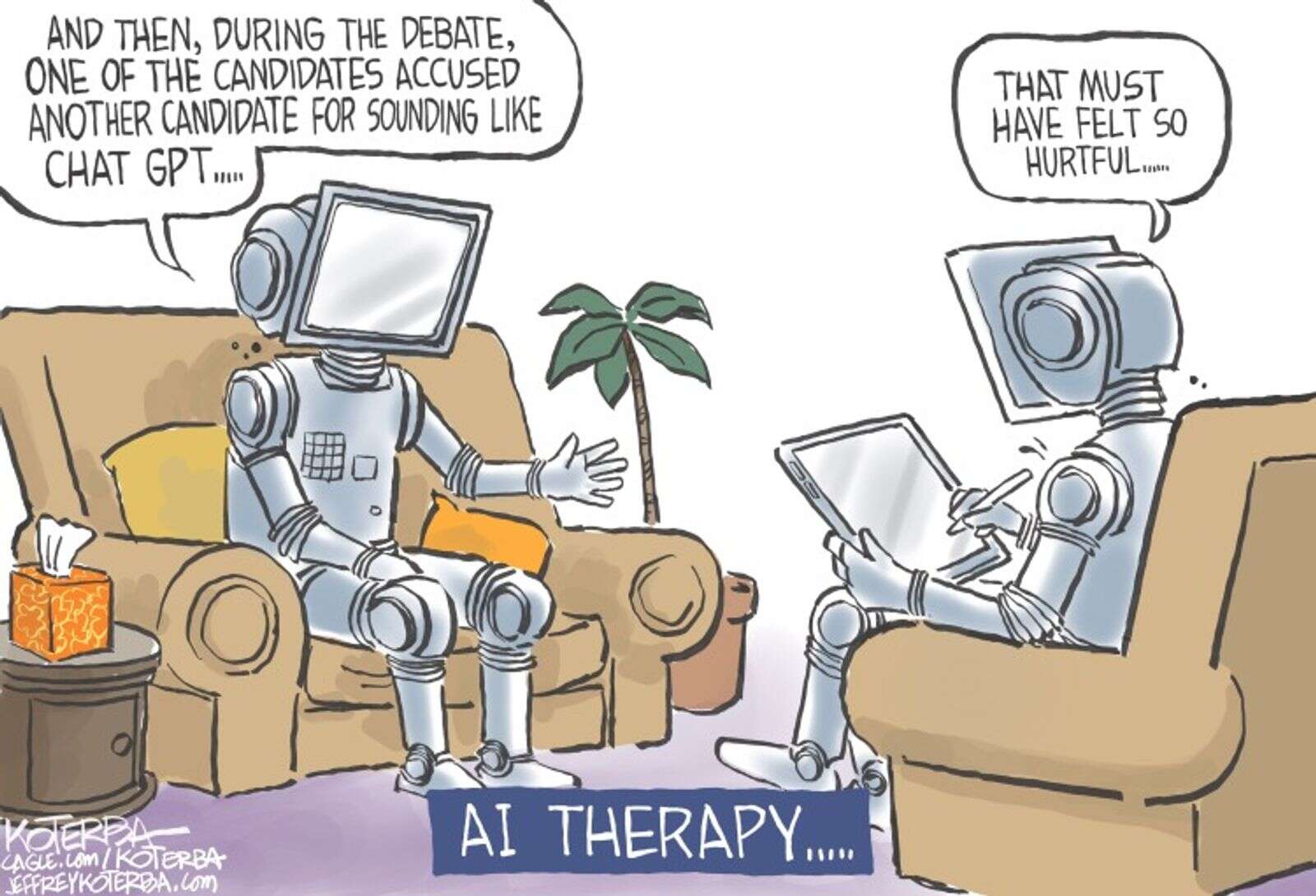 Editorial cartoon when ai needs therapy the journal