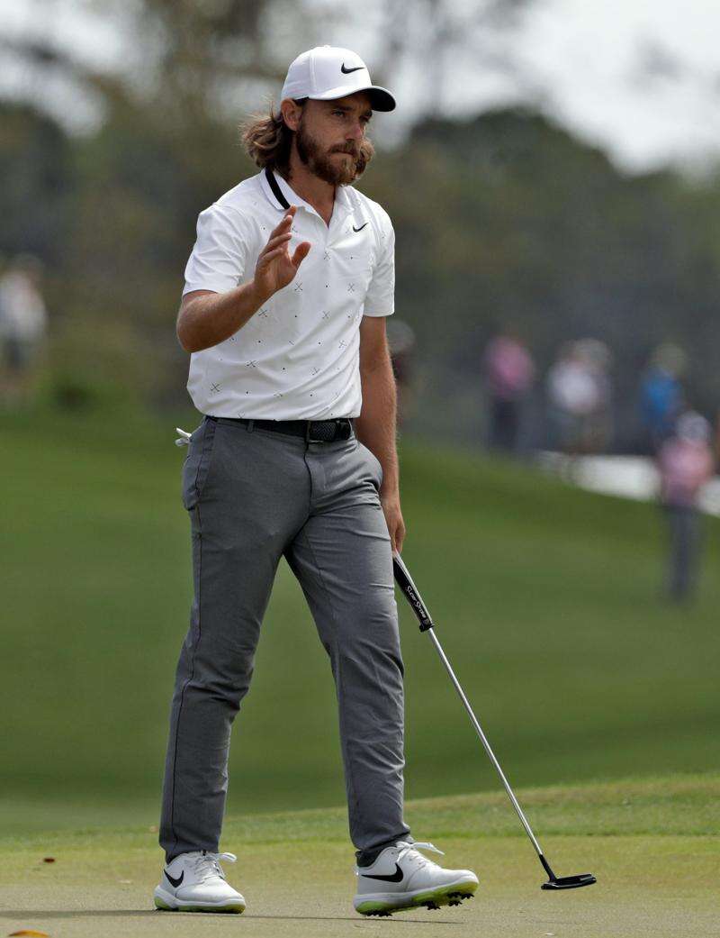 Grey pants golf outfit online