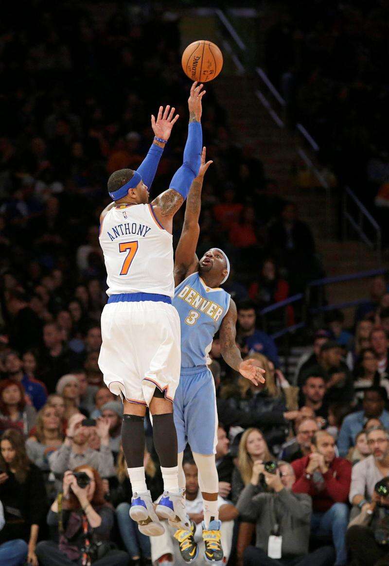 Carmelo Anthony Denver Nuggets  Carmelo anthony, Carmelo anthony nuggets,  New york knicks