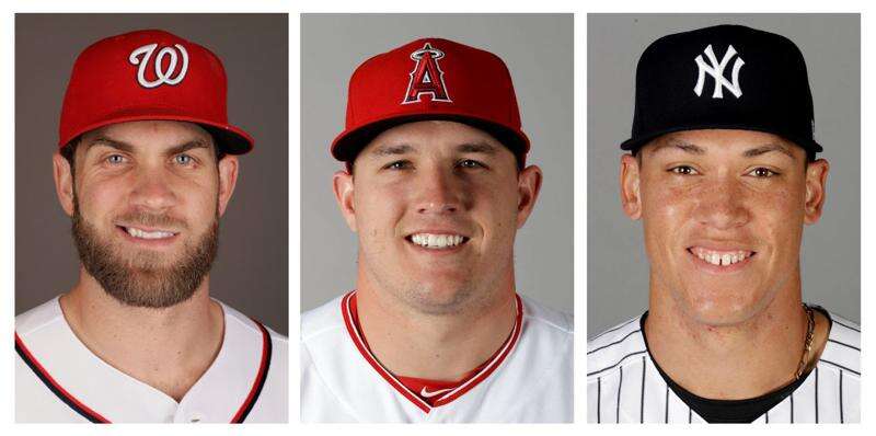 Mike Trout joins Bryce Harper on All-Star sidelines, 4 players added