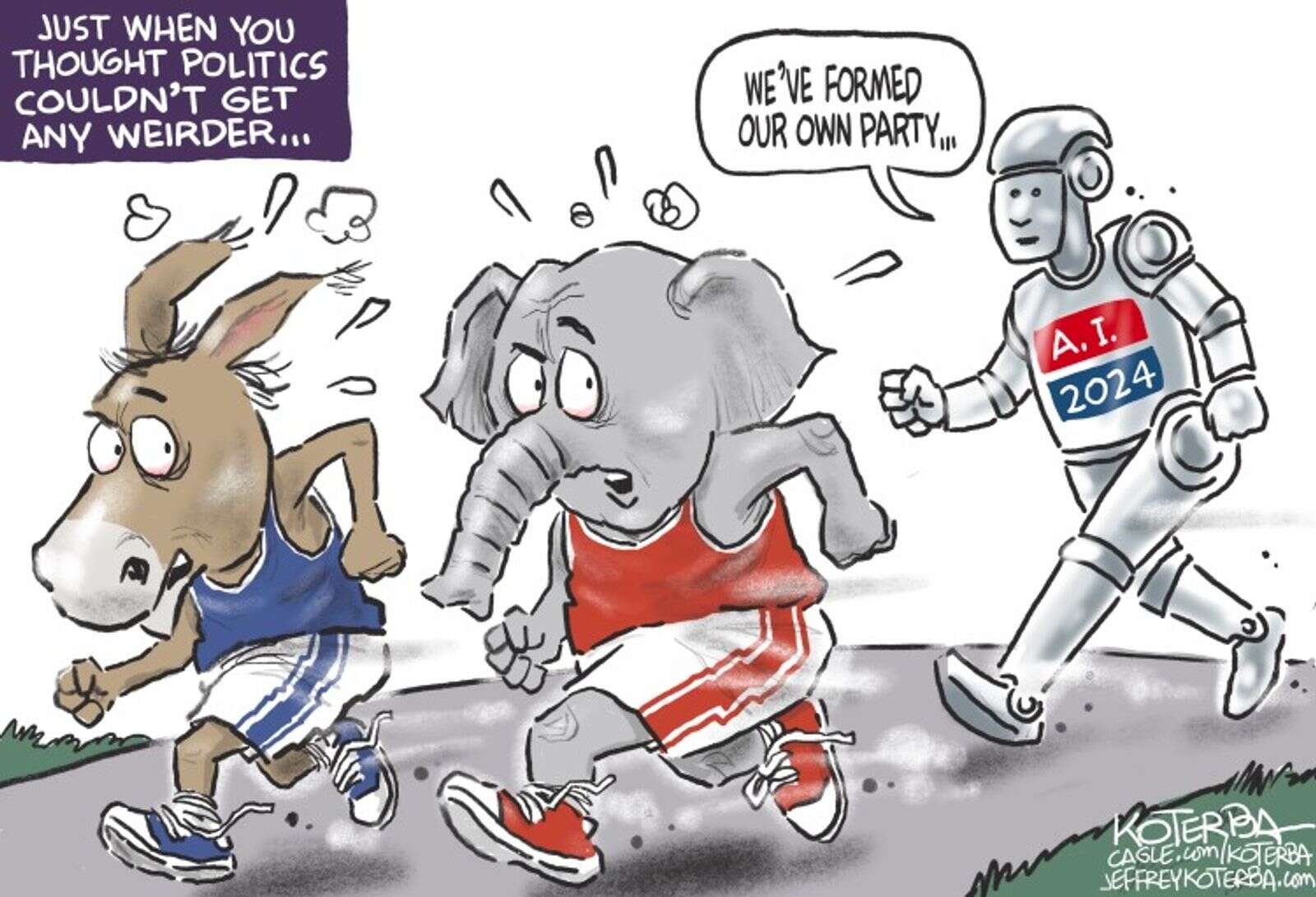 democratic party vs republican party cartoon