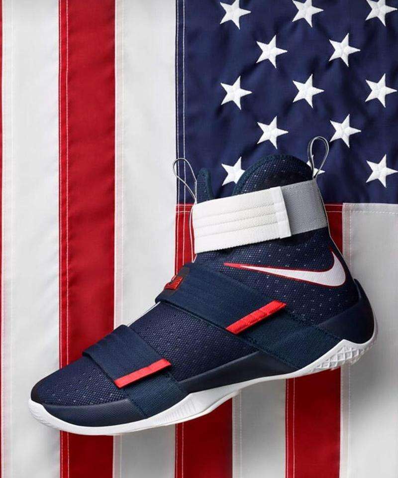 Red white and blue lebrons sale