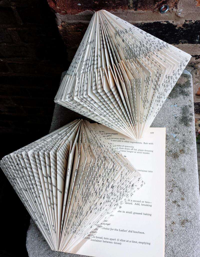 tutorial folded book sculpture