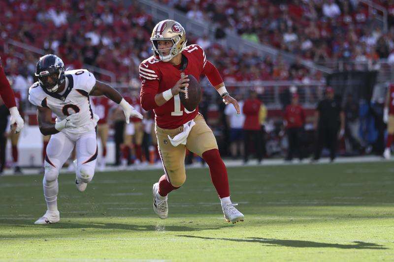 Brock Purdy starts and Trey Lance finishes; 49ers beat Broncos 21-20