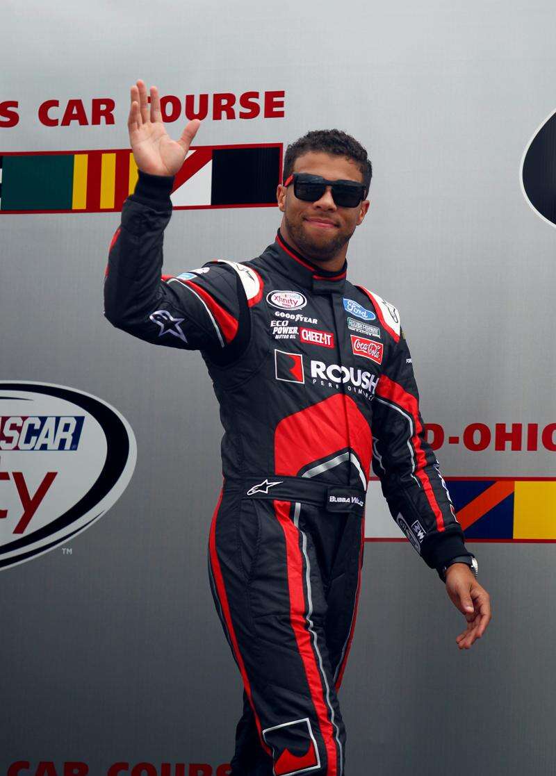 Black race shop car driver