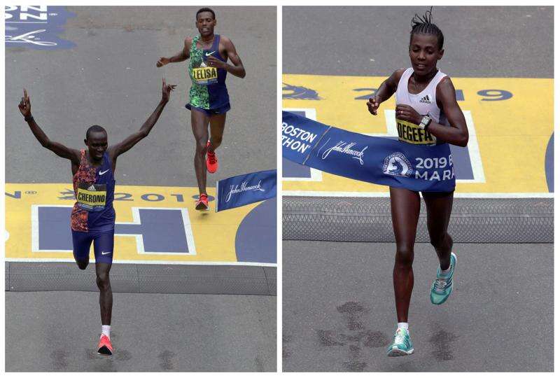 Boston Marathon men's race: Kenya's Lawrence Cherono wins, defeats