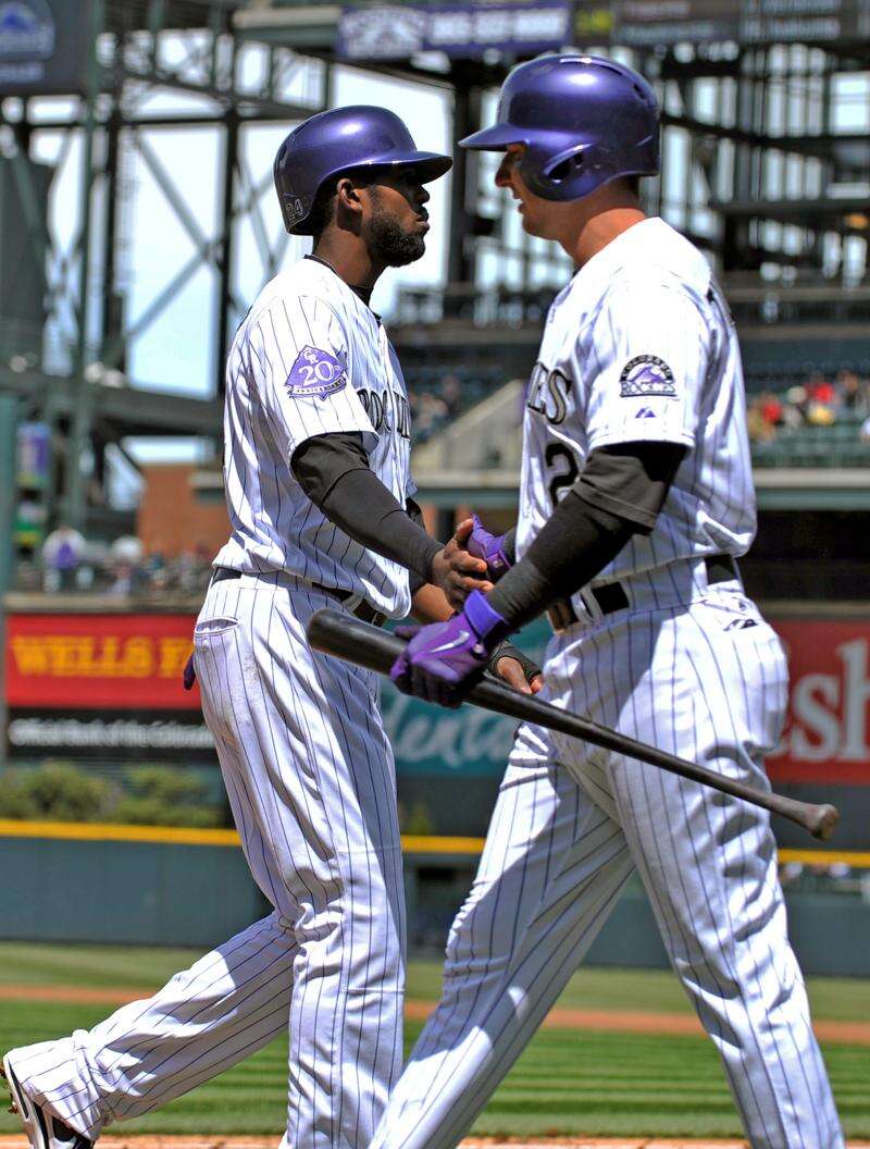 Rockies' Tulowitzki takes batting practice