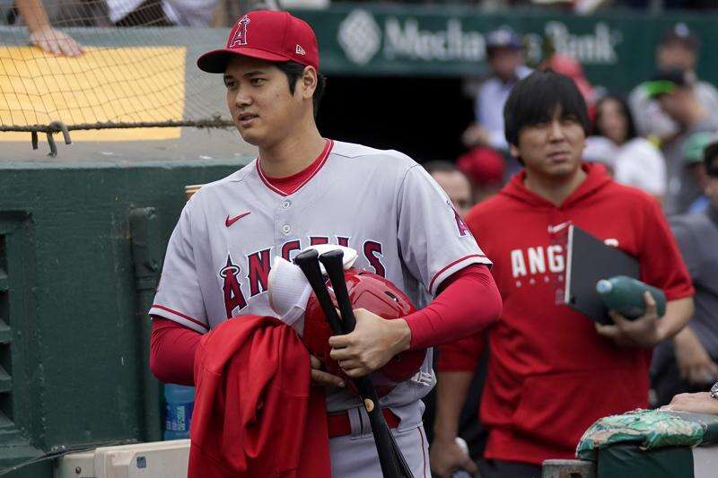 Angels star Shohei Ohtani being evaluated for oblique injury - Los Angeles  Times