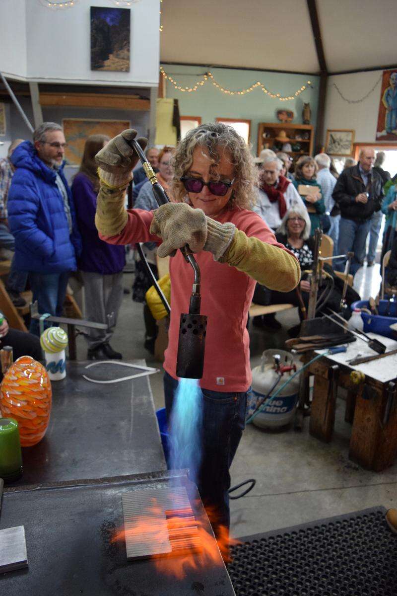 Glass blowing blow torch / glass art at the Corning Museum of