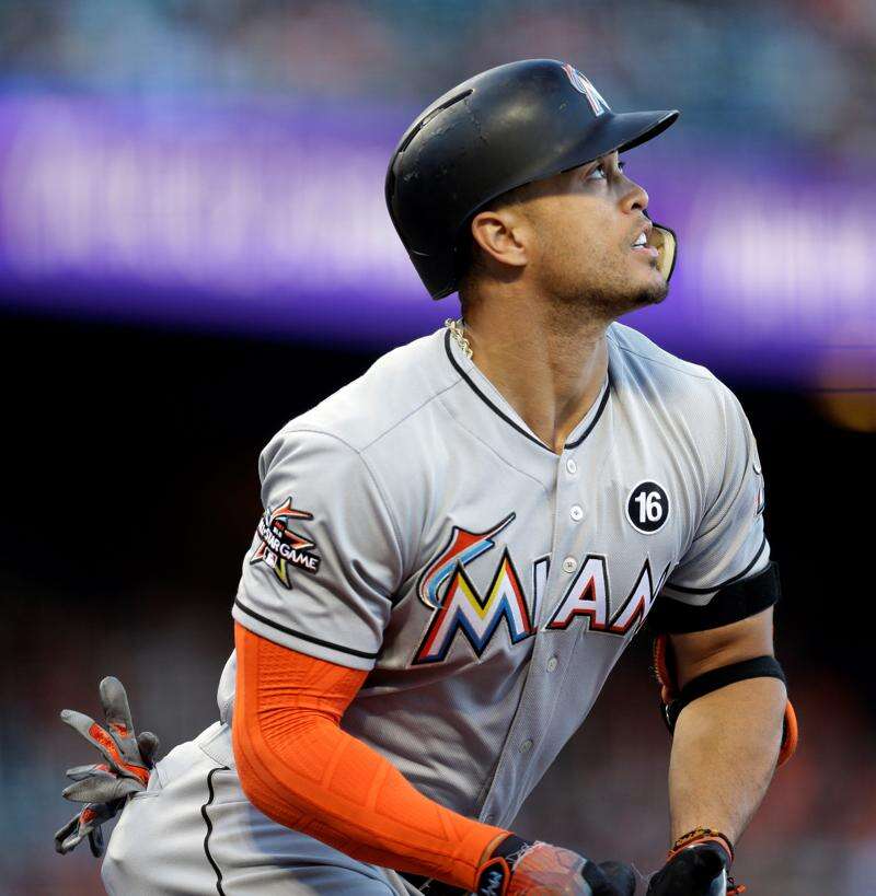 Giancarlo Stanton Wins Home Run Derby Wearing Mike Trout's Nike Signature  Cleats 