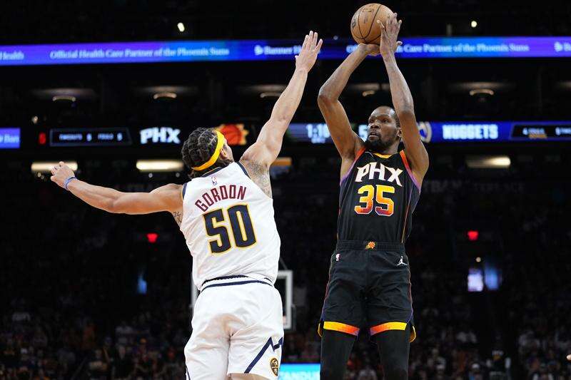 Elasticidad Humillar banco Booker, Durant both score 36, Suns even series with Nuggets – The Durango  Herald