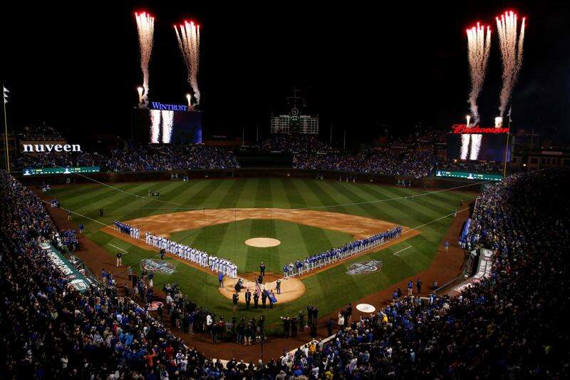 Wake Up and Watch Anthony Rizzo Raise the Trophy, Walk Off the Cubs in the  2017 Home Opener - Bleacher Nation