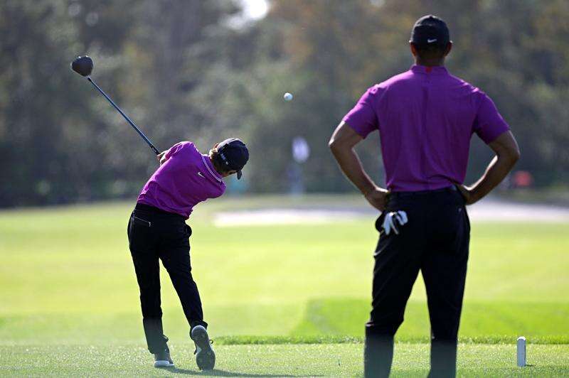 Tiger Woods' son Charlie his impressive drive at PNC Championship 