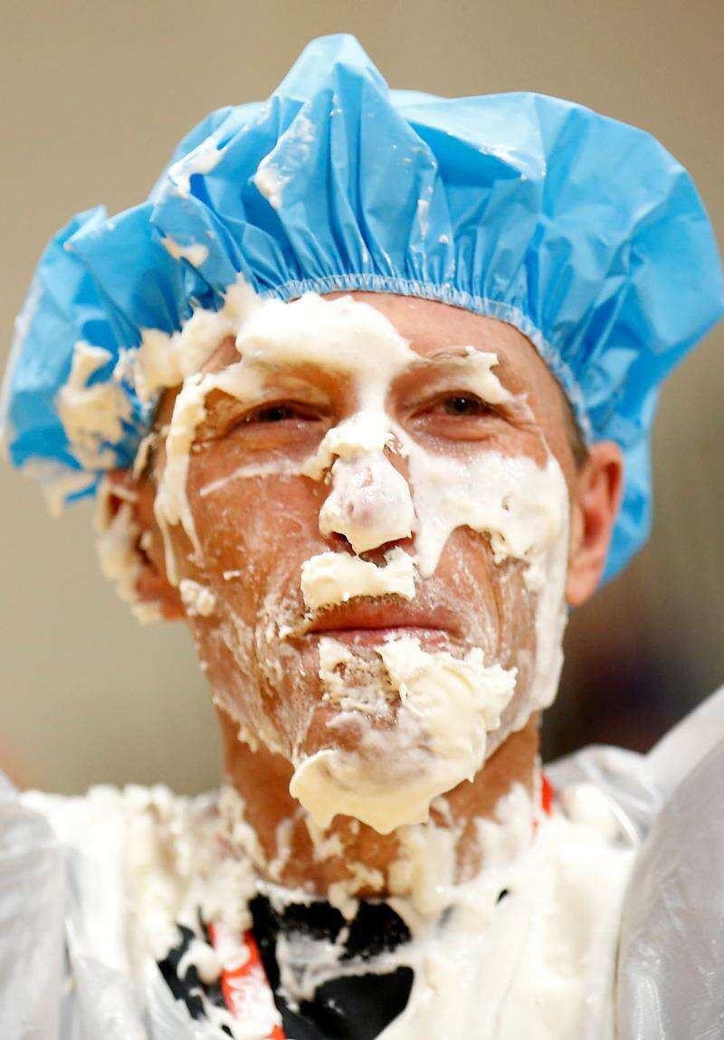 Whipped cream outlet pie face