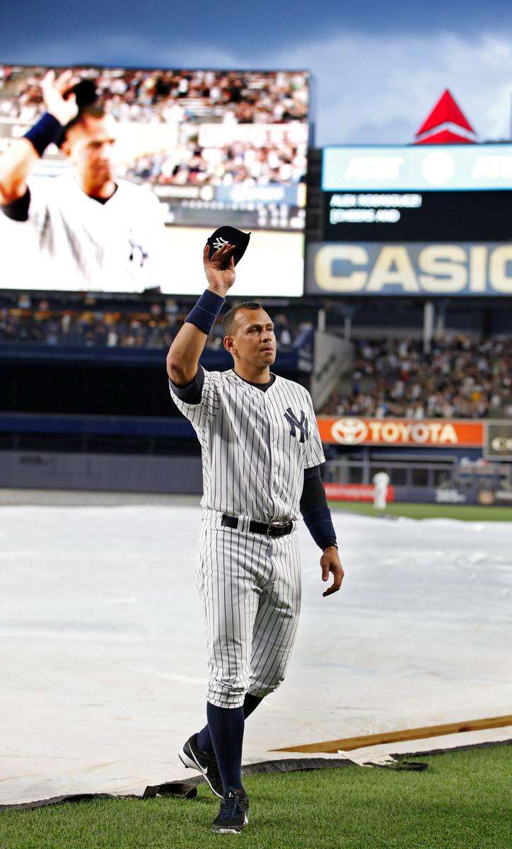 Alex Rodriguez doubles, plays 3rd in New York Yankees' finale