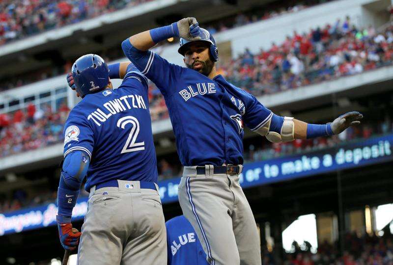 No bat flip this time from Jose Bautista as Blue Jays romp to 10-1 win over  Texas, Toronto Blue Jays