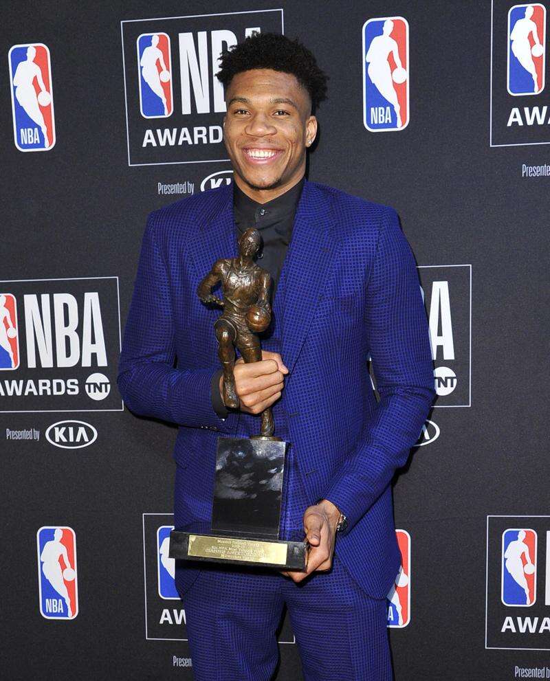 NBA Championship Trophy Presentation  Giannis Antetokounmpo is the NBA  Finals Most Valuable Player 