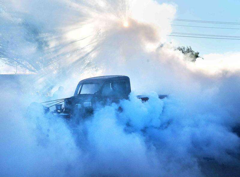 Photo: Cars roar and smoke during Cortez burnout – The Journal