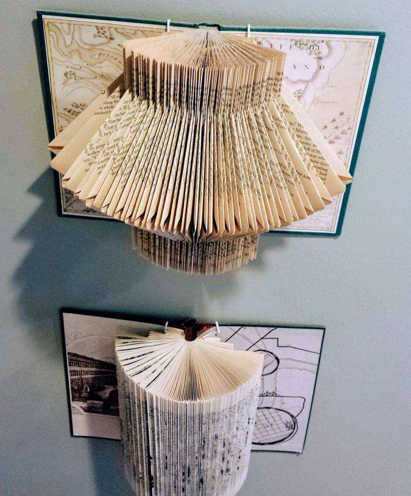 Folded books top