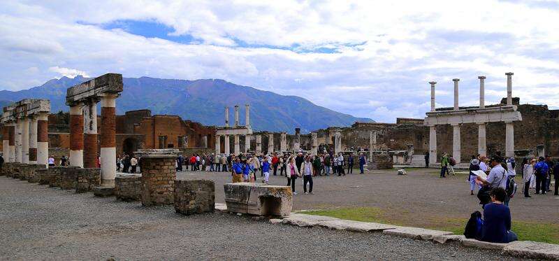 Pompeii in the map offered by  . Many