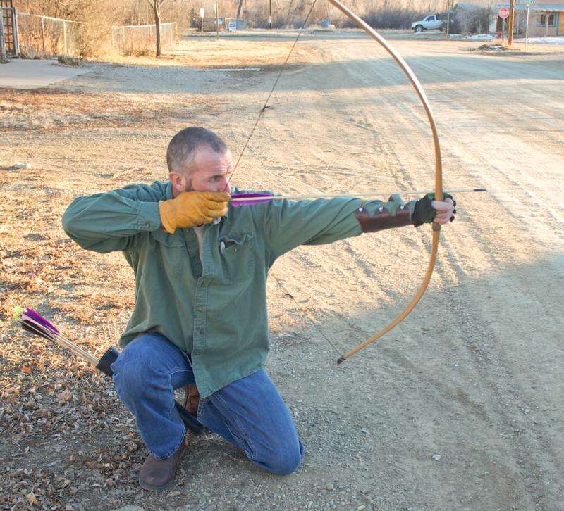 homemade wooden bow and arrow